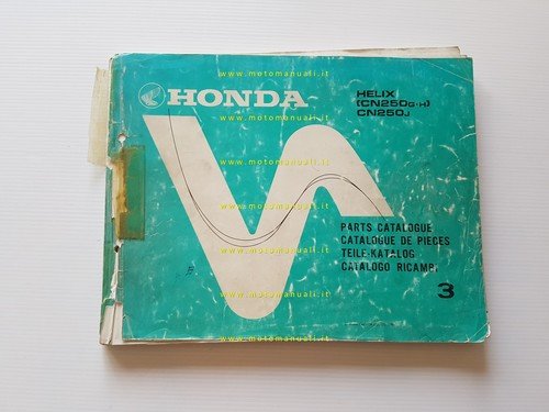 HONDA CN 250 - Helix 1987 catalogo ricambi italiano originale