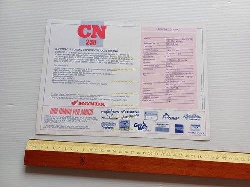 Honda CN 250 scooter 1988-89 depliant ITALIANO originale