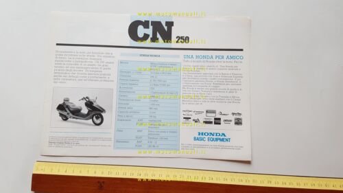 Honda CN 250 scooter depliant ITALIANO originale