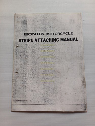 Honda COPIA manuale officina applicazione decalcomanie serbatoio 1979