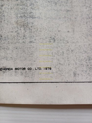 Honda COPIA manuale officina applicazione decalcomanie serbatoio 1979