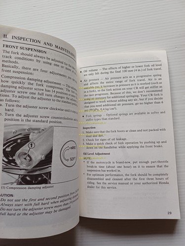 Honda CR 125 Cross 1987 manuale uso manutenzione libretto istruzioni …