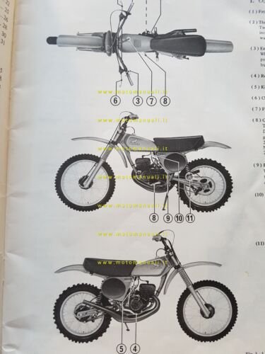 Honda CR 125 M Elsinore 1977 manuale uso / officina …