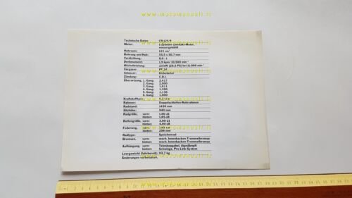 Honda CR 125 R 1981 depliant originale tedesco