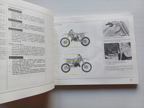 HONDA CR 125 R 1992 manuale uso manutenzione + officina …