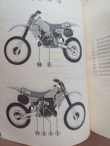 HONDA CR 125 R Cross 1982-83 manuale uso manutenzione originale