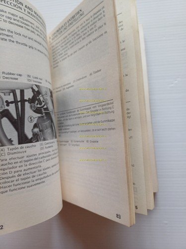 HONDA CR 125 R Cross 1982-83 manuale uso manutenzione originale