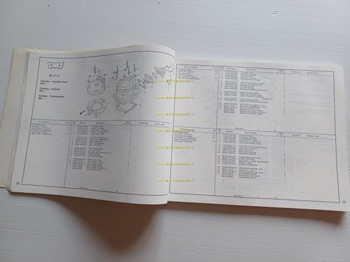 HONDA CR 125 R E-F-G Cross 1985-86 catalogo ricambi originale