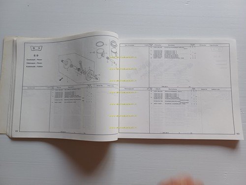 HONDA CR 125 R E-F-G Cross 1985-86 catalogo ricambi originale