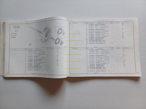 HONDA CR 125 R E-F-G Cross 1985-86 catalogo ricambi originale