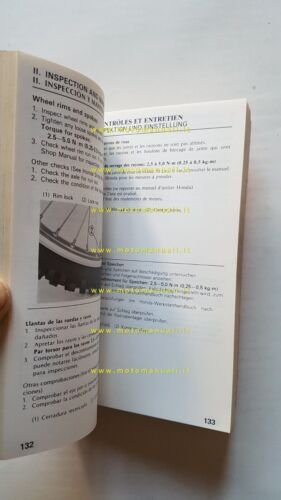 HONDA CR 250 R Cross 1985-86 manuale uso manutenzione originale …