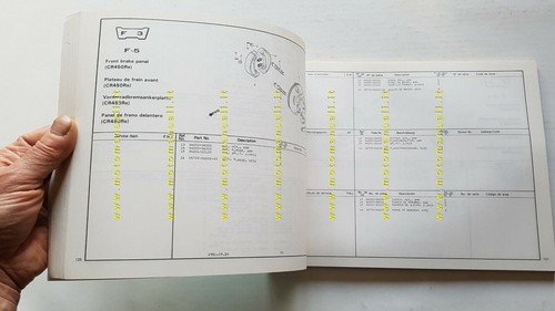 Honda CR 450 R- 480 R 1981 catalogo ricambi originale …
