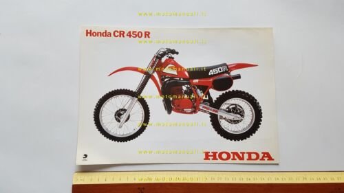 Honda CR 450 R 1981 depliant originale tedesco