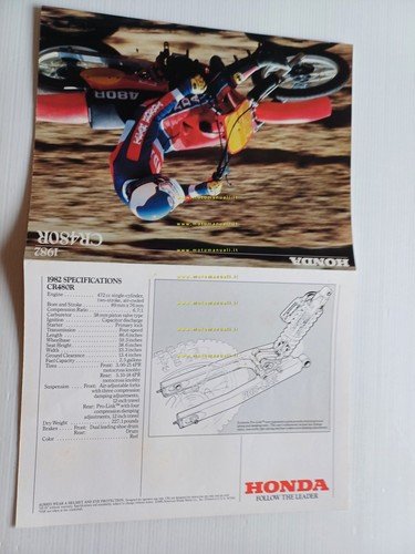 Honda CR 480 R 1982 depliant originale inglese