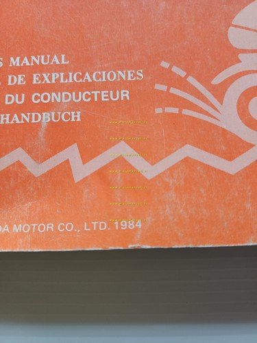 Honda CR 50 Cross 1984 manuale uso manutenzione libretto istruzioni …