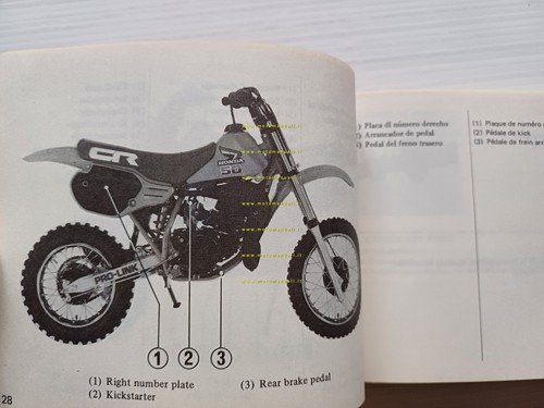 Honda CR 50 Cross 1984 manuale uso manutenzione libretto istruzioni …