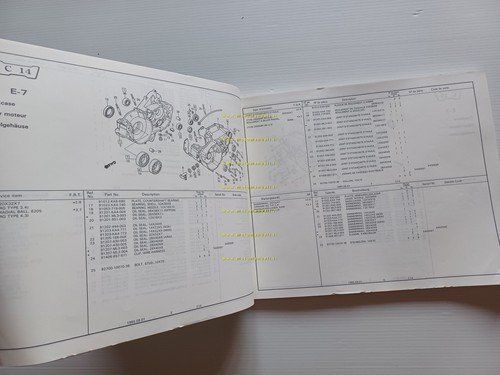 HONDA CR 500 R E-F-G Cross 1985-86 catalogo ricambi originale