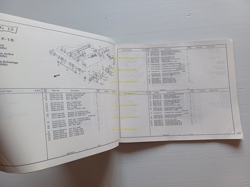 HONDA CR 500 R E-F-G Cross 1985-86 catalogo ricambi originale