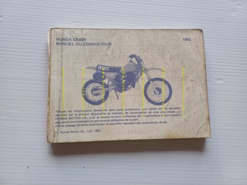 Honda CR 80 R 1982 manuale uso libretto istruzioni originale …