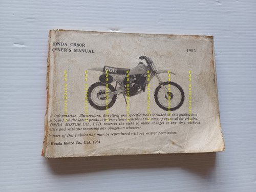 Honda CR 80 R 1982 manuale uso libretto istruzioni originale …