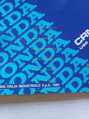 Honda CRM 125 1989 manuale uso manutenzione libretto originale ITALIANO