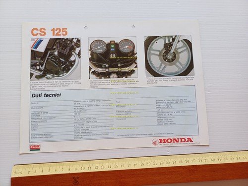 Honda CS 125 depliant ITALIANO originale