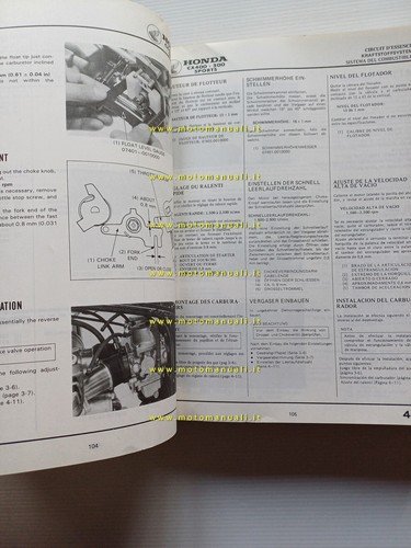 HONDA CX 400 - CX 500 Sports 1982 manuale officina …