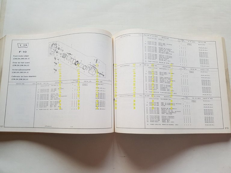 HONDA CX 500- 500 D- 500 C 1979 catalogo ricambi …