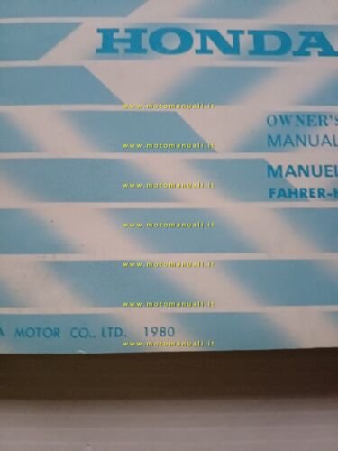 Honda CX 500 C Custom 1980 manuale uso manutenzione inglese …