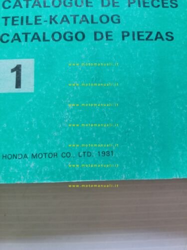 HONDA CX 500 C Custom 1981 catalogo ricambi originale