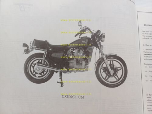 HONDA CX 500 C Custom 1981 catalogo ricambi originale