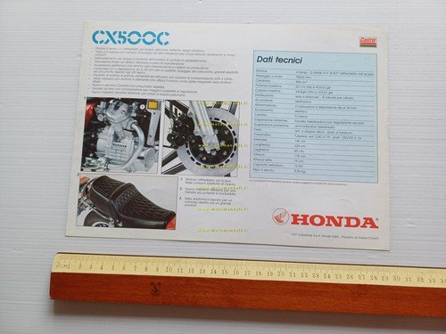 Honda CX 500 C custom 1981 depliant ITALIANO originale
