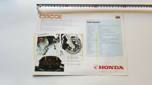 Honda CX 500 E depliant ITALIANO moto originale epoca brochure