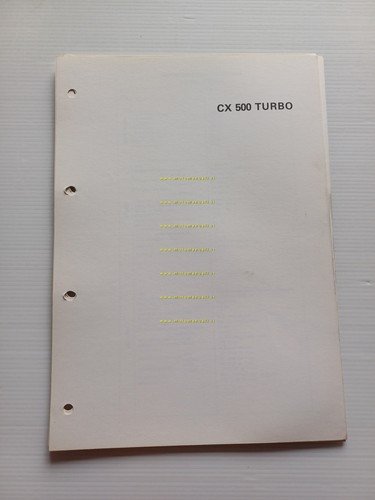 Honda CX 500 TURBO scheda informazioni tecniche manuale officina italiano