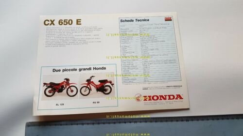 Honda CX 650 E 1982 depliant moto ITALIANO originale brochure