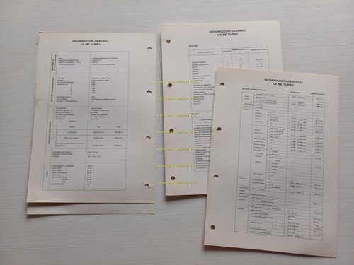 Honda CX 650 TURBO scheda informazioni tecniche manuale officina italiano