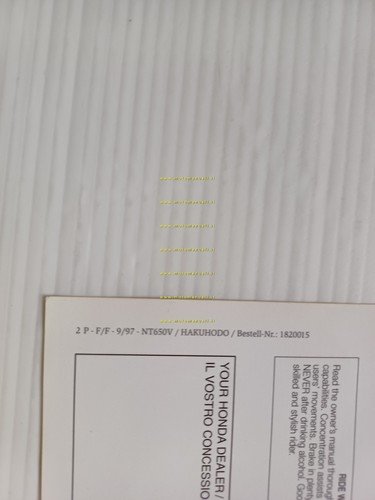 Honda Deauville NT 650 V 1997 depliant ITALIANO originale