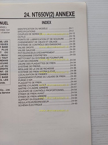 Honda Deauville NT 650 V2 VARIANTI AGGIORN. manuale officina ITALIANO …