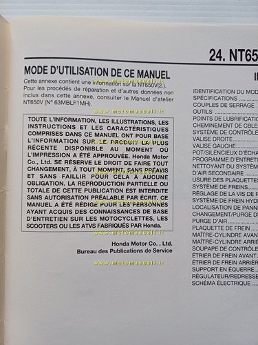 Honda Deauville NT 650 V2 VARIANTI AGGIORN. manuale officina ITALIANO …