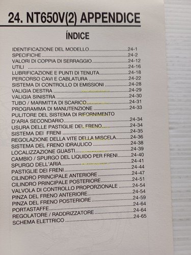 Honda Deauville NT 650 V2 VARIANTI manuale officina ITALIANO originale