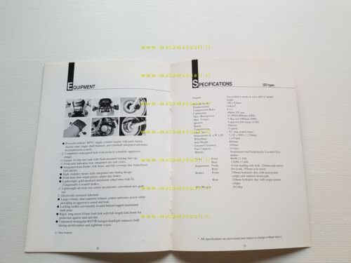 Honda Dominator 650 1992 presentazione cartella stampa ENGLISH no depliant