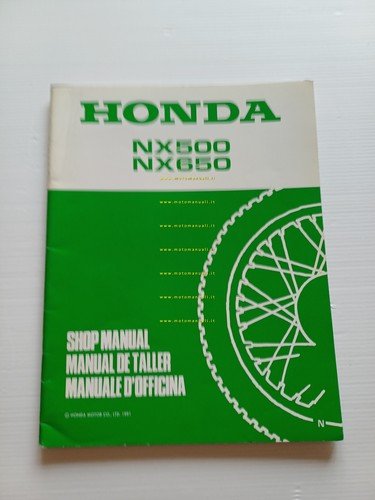 Honda Dominator NX 500-650 VARIANTI 1991 manuale officina originale