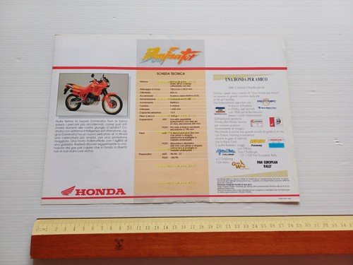 Honda Dominator NX 650 1991 depliant italiano originale