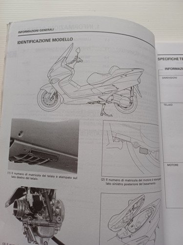 HONDA FORZA 250 (NSS 250) 2000 manuale officina ITALIANO originale