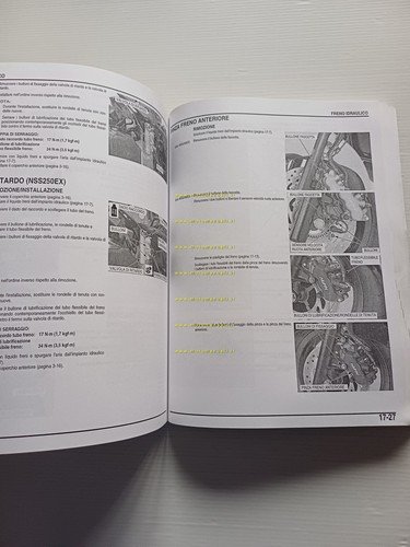 HONDA FORZA 250 (NSS 250 X-EX) 2005 manuale officina italiano …