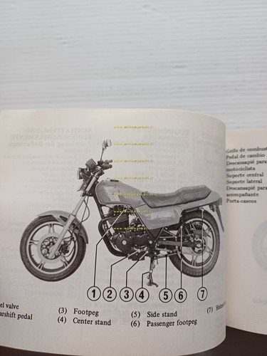 Honda FT 500 1981 manuale uso inglese francese tedesco spagnolo …