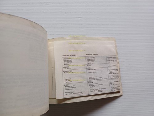 Honda FT 500 1981 manuale uso inglese francese tedesco spagnolo …