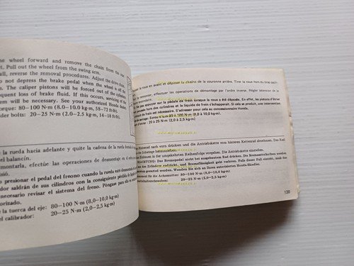 Honda FT 500 1981 manuale uso inglese francese tedesco spagnolo …