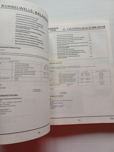 Honda FT 500 1982 manuale officina riparazione originale testo inglese