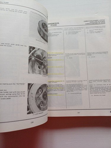 Honda FT 500 1982 manuale officina riparazione originale testo inglese